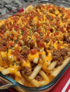 Cheeseburger French Fry Bake
