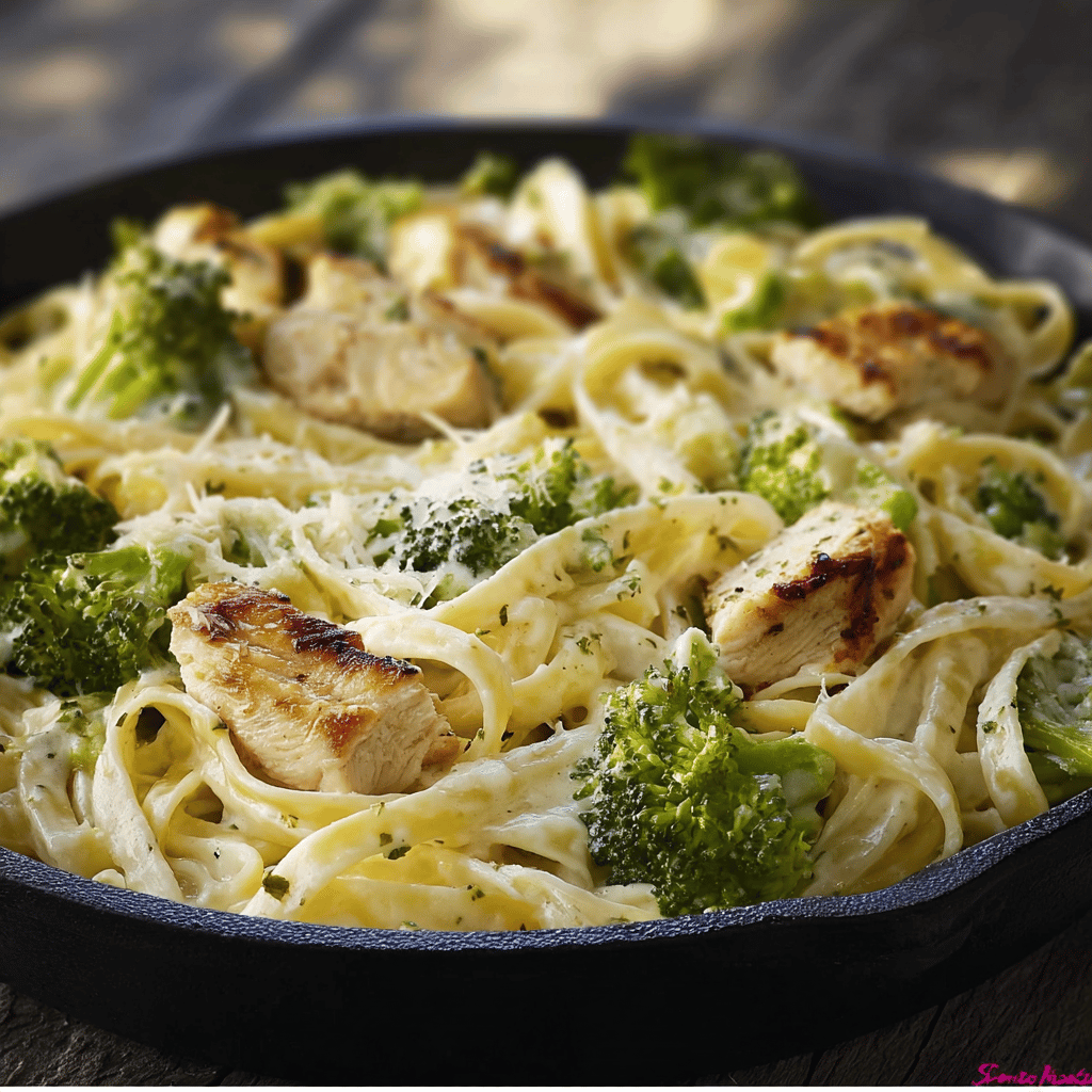 Creamy Chicken Broccoli Alfredo Pasta