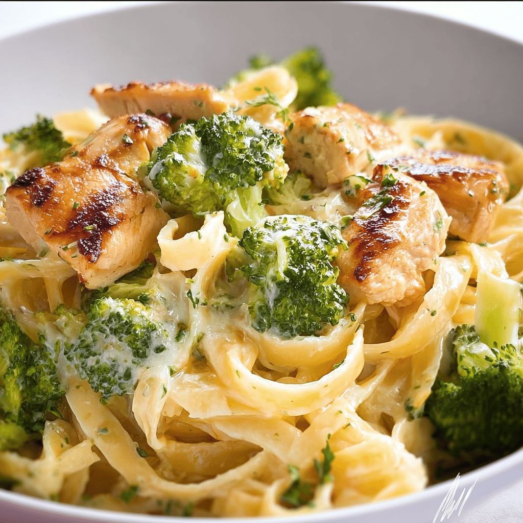Creamy Chicken Broccoli Alfredo Pasta