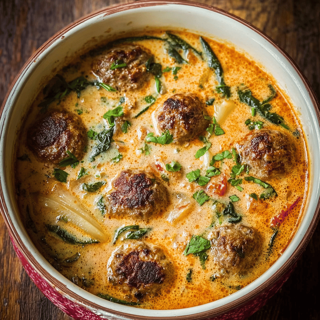 Creamy Italian Meatball Soup