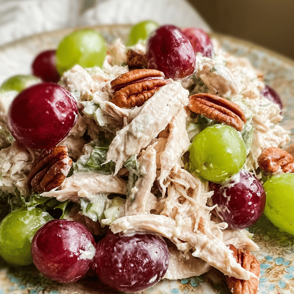 Easy Chicken Salad with Grapes and Pecans
