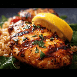 Greek Chicken and Lemon Rice