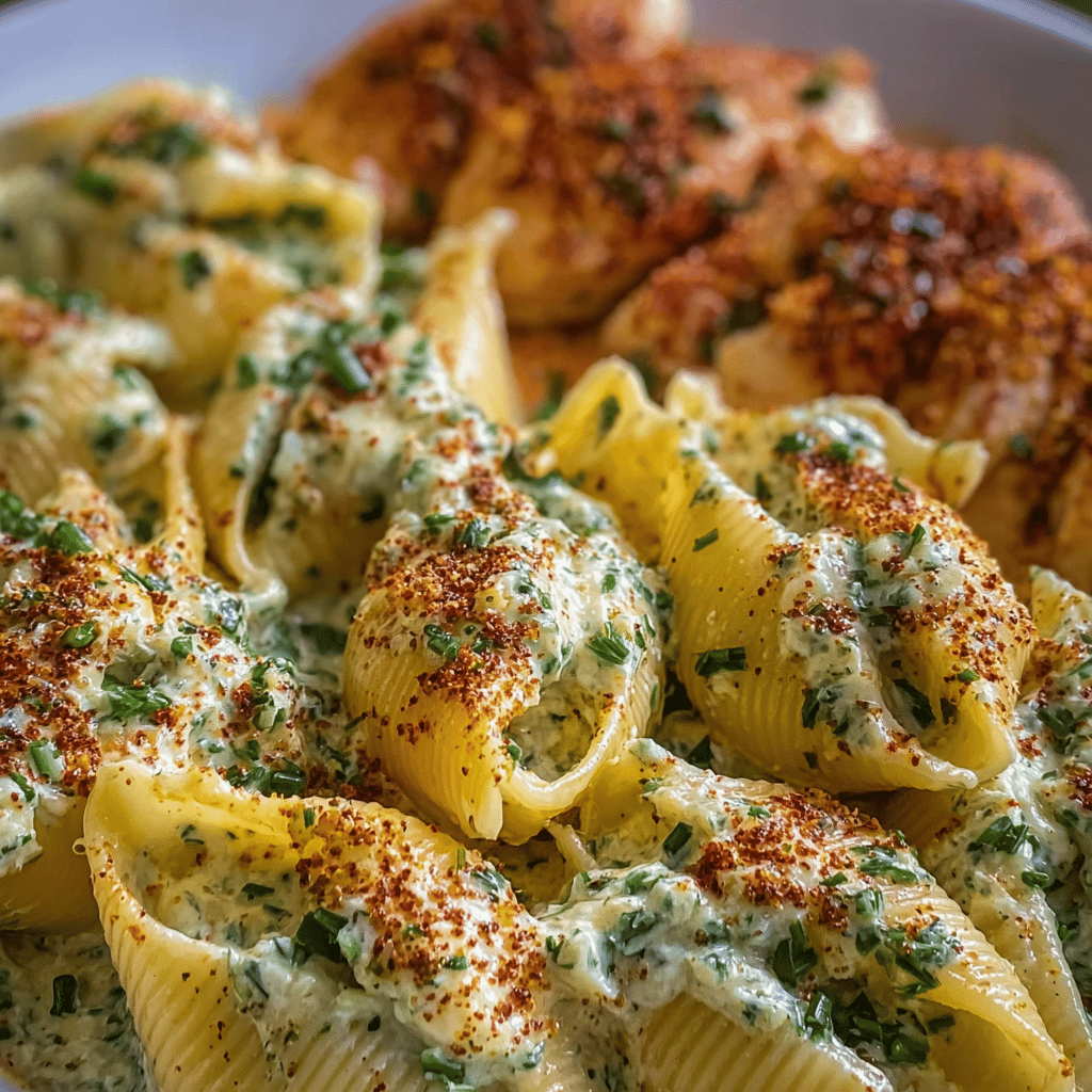Garlic Cajun Chicken Shells