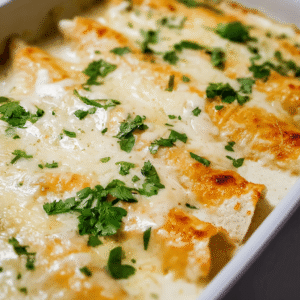 Creamy White Chicken Enchiladas