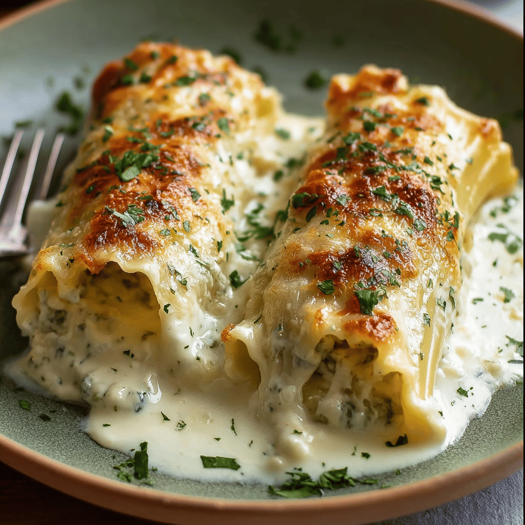 Chicken Alfredo Lasagna Rolls: A Delicious & Easy Recipe