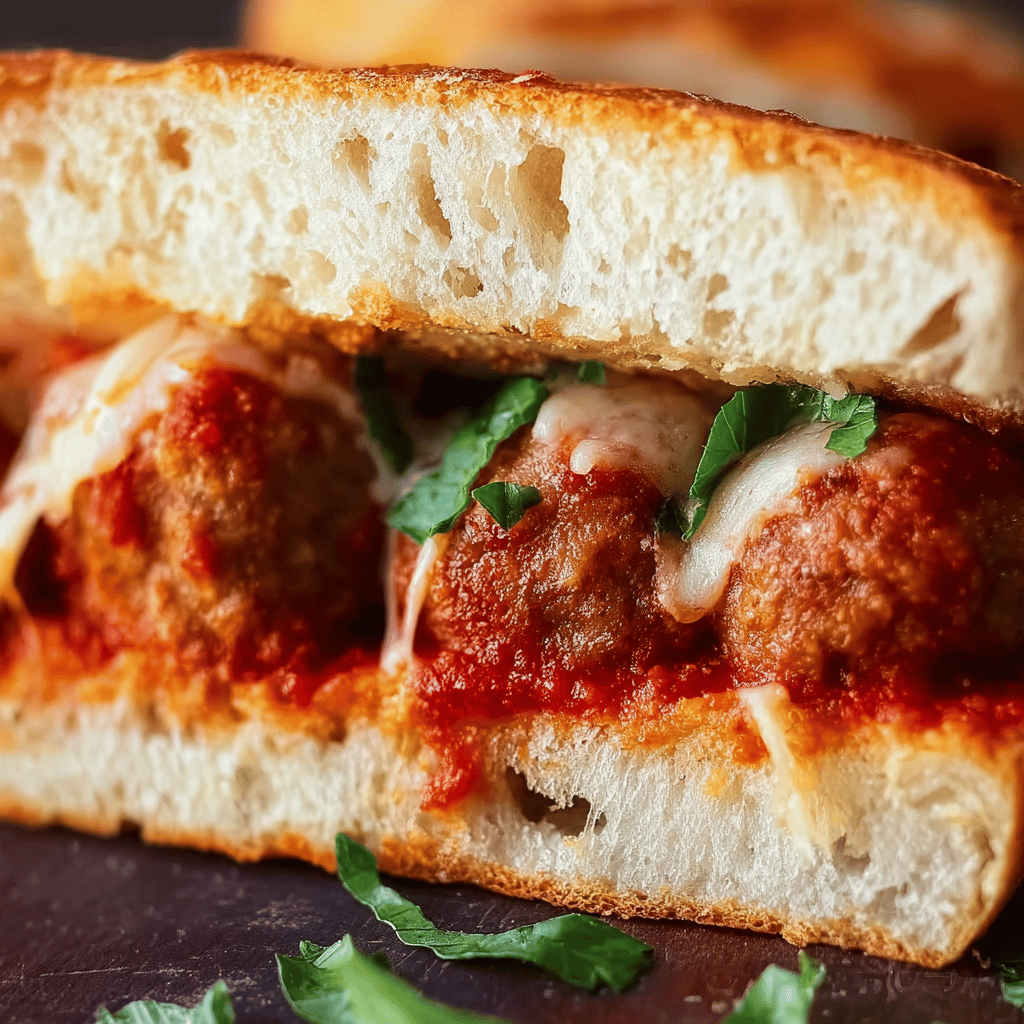 Oven Baked Meatball Sandwiches