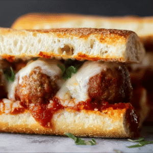 Oven Baked Meatball Sandwiches
