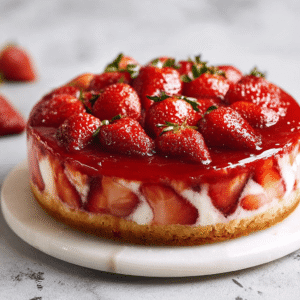 french strawberry cake