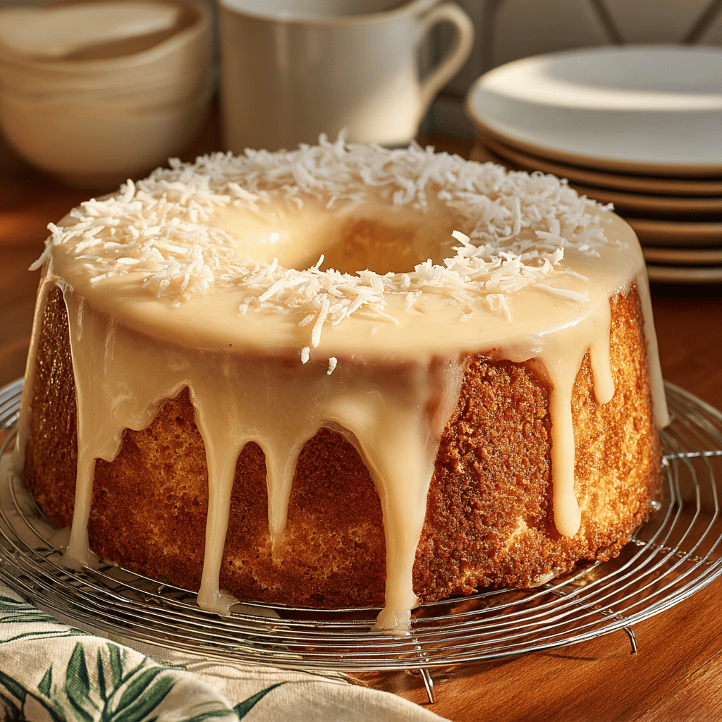 Pina Colada Pound Cake