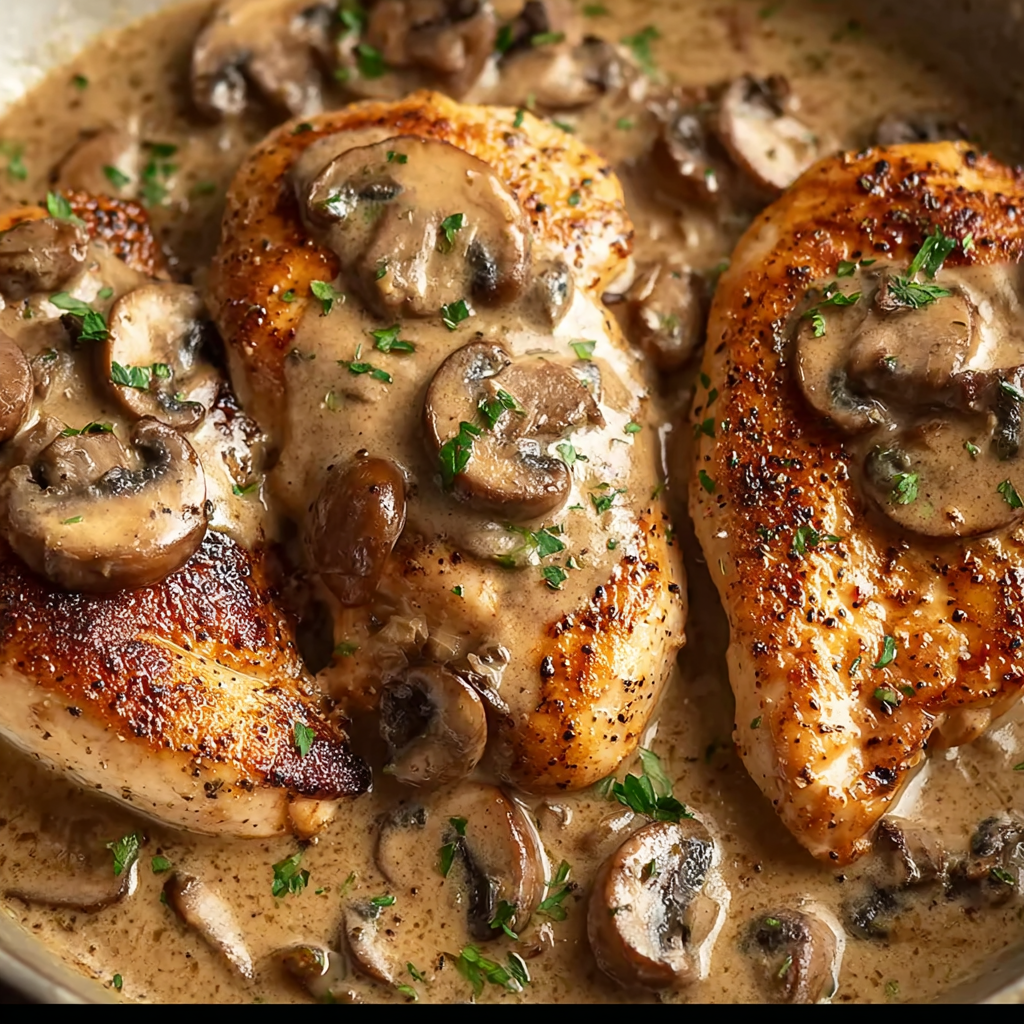 Chicken with Mushroom Cream Sauce – Your Ultimate Comfort Dinner