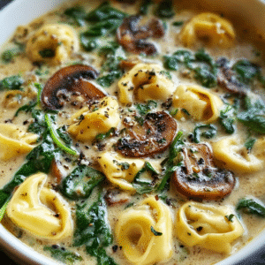 Creamy Spinach and Mushroom Tortellini Soup – Your Ultimate Comfort Meal