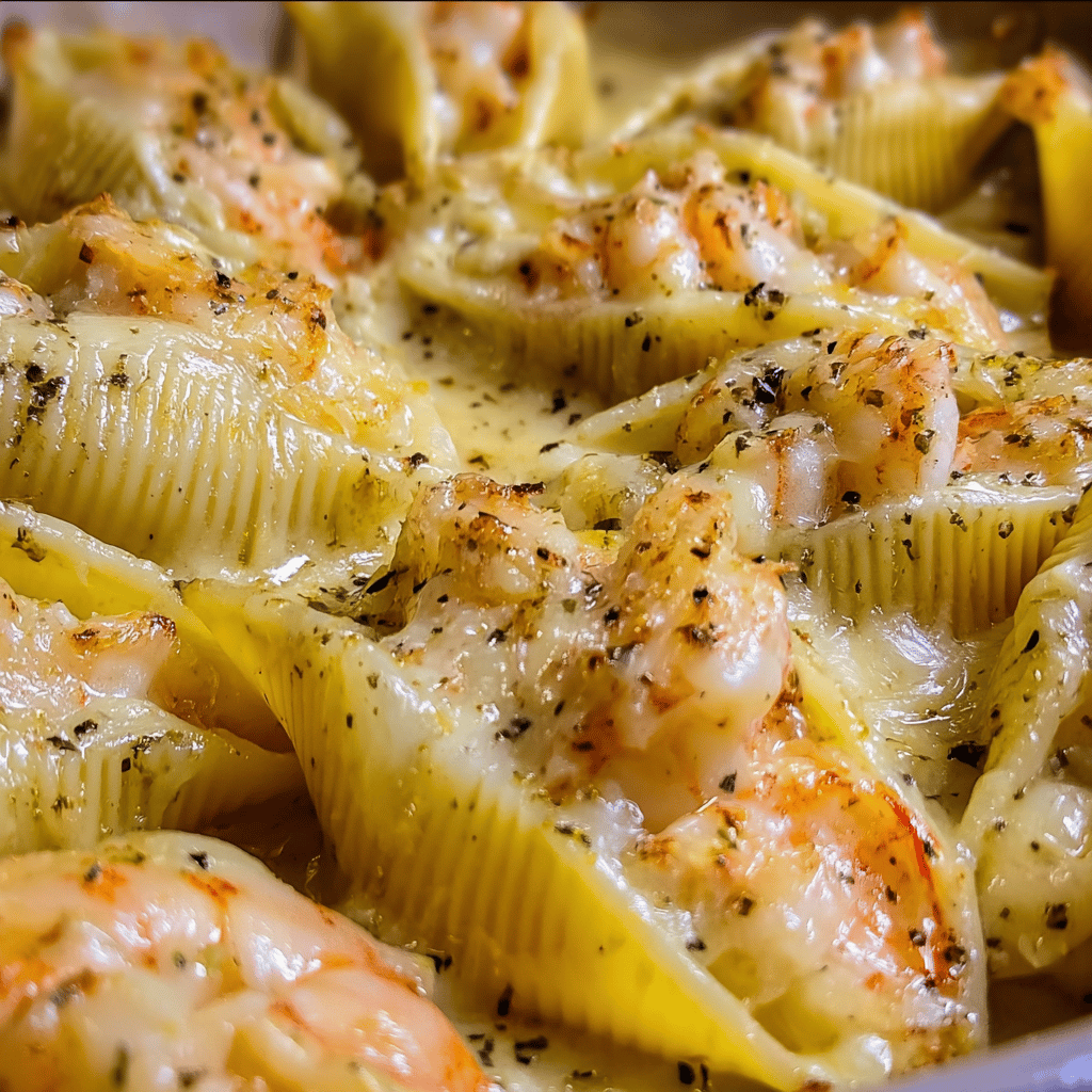 Creamy Seafood Stuffed Shells