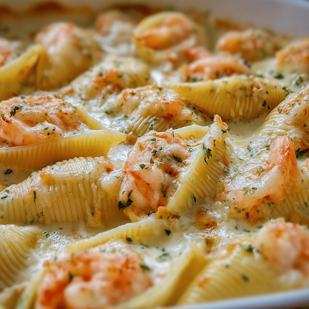 Creamy Seafood Stuffed Shells
