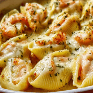 Creamy Seafood Stuffed Shells