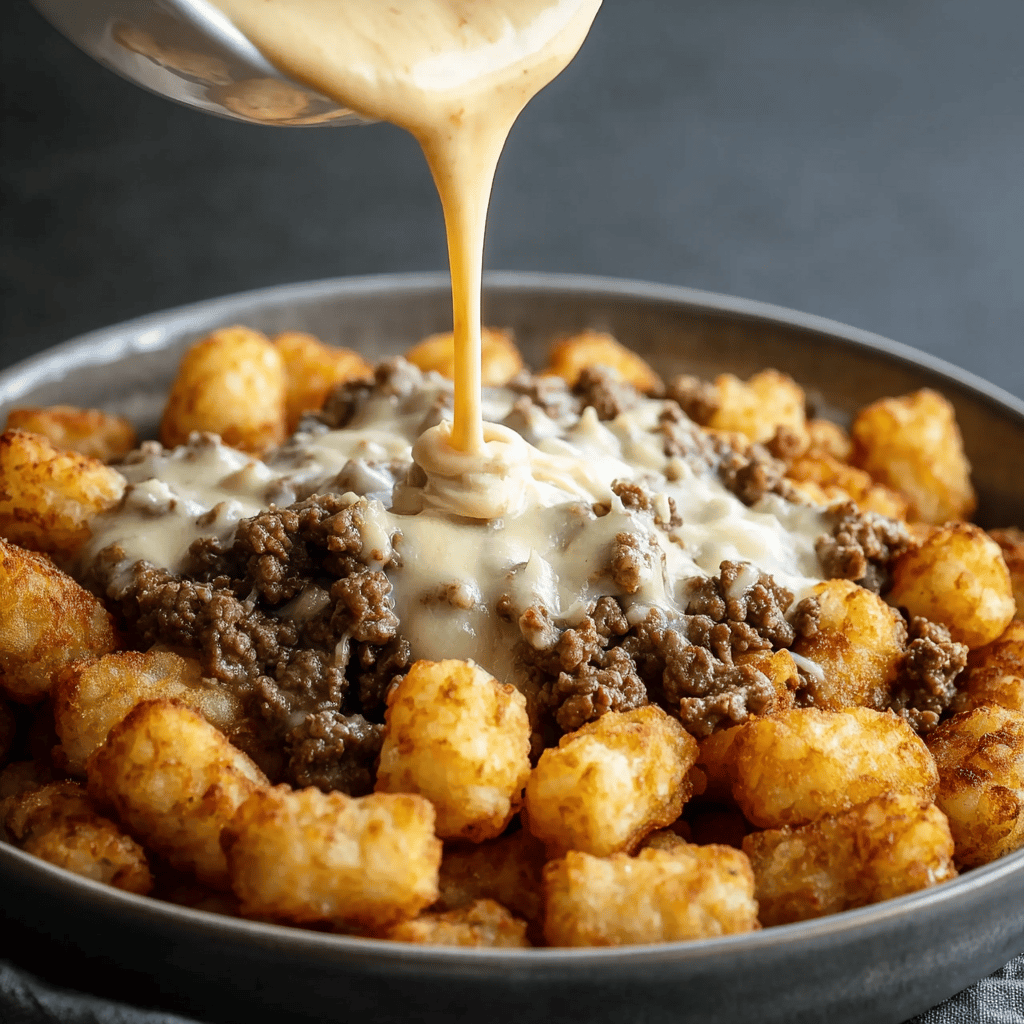 Tater Tot Breakfast Bowl With Sausage Gravy