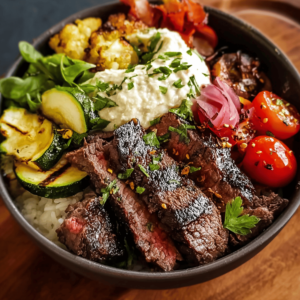 Delicious Mediterranean Steak Bowls