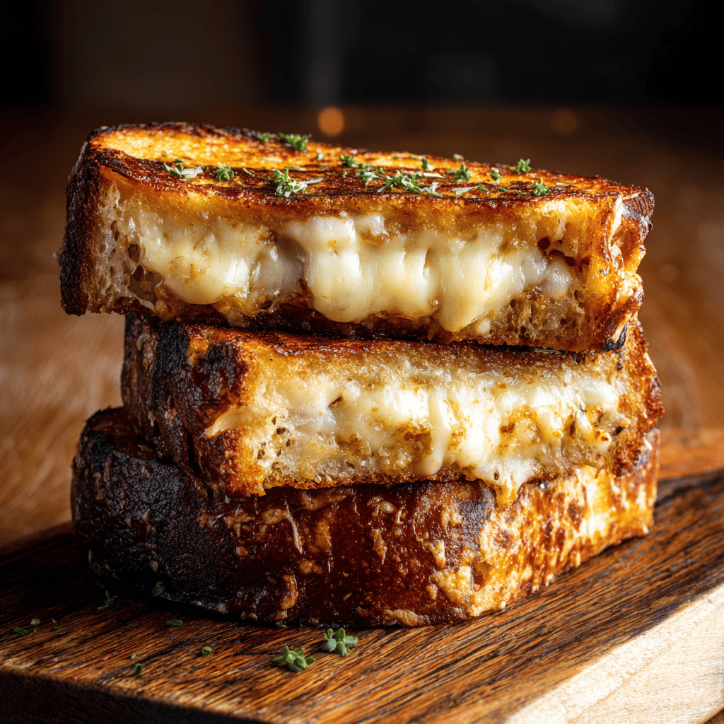 Garlic Bread Grilled Cheese