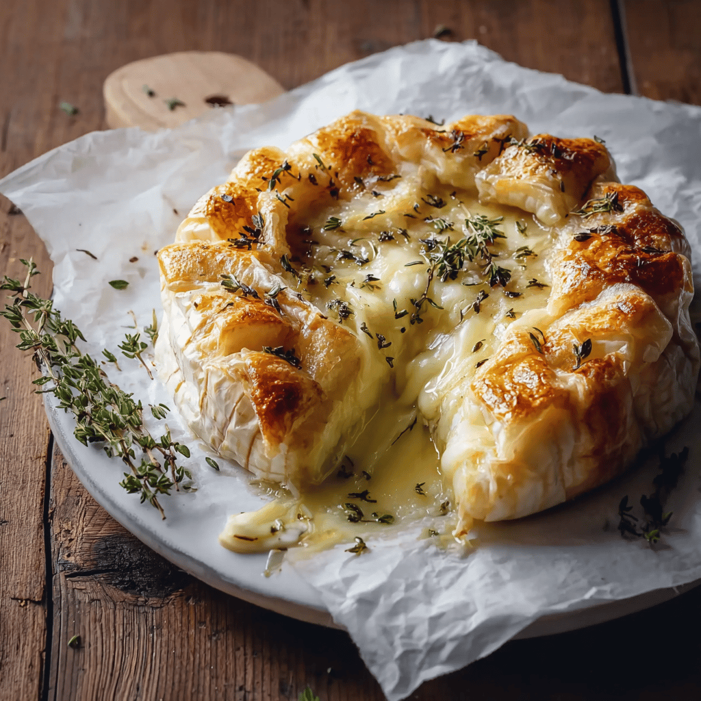 Garlic Butter Baked Brie Recipe