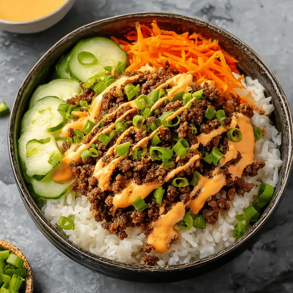 Korean Beef Rice Bowls Recipe