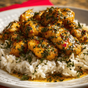 Chicken Scampi with Creamy Garlic Parmesan Rice
