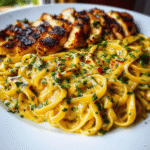 Cajun Garlic Butter Chicken with Creamy Parmesan Twisted Pasta