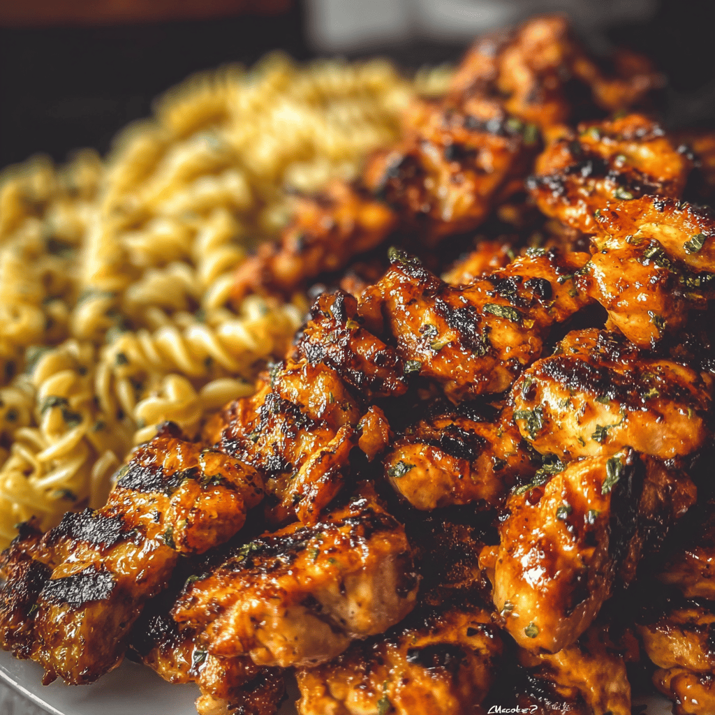 Cajun Garlic Butter Chicken with Creamy Parmesan Twisted Pasta