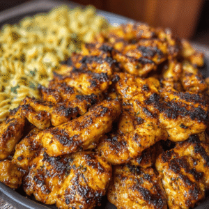 Cajun Garlic Butter Chicken with Creamy Parmesan Twisted Pasta