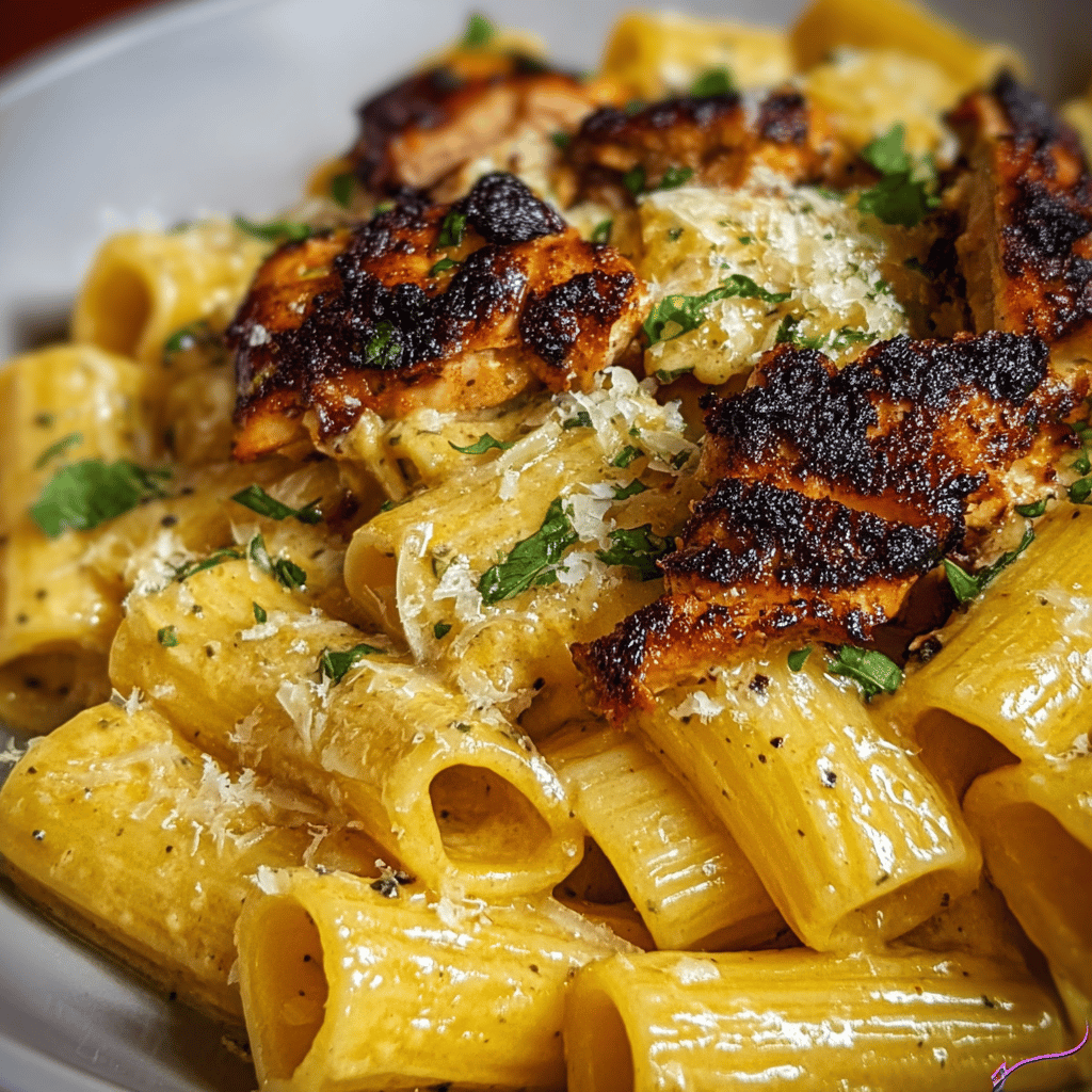 Creamy Garlic Butter Chicken Rigatoni Recipe | Comfort Food Delight