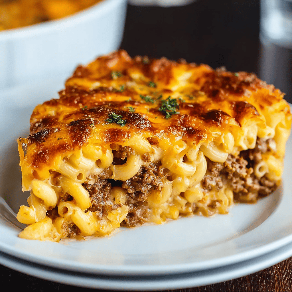 Mac and Cheese Meatloaf Casserole