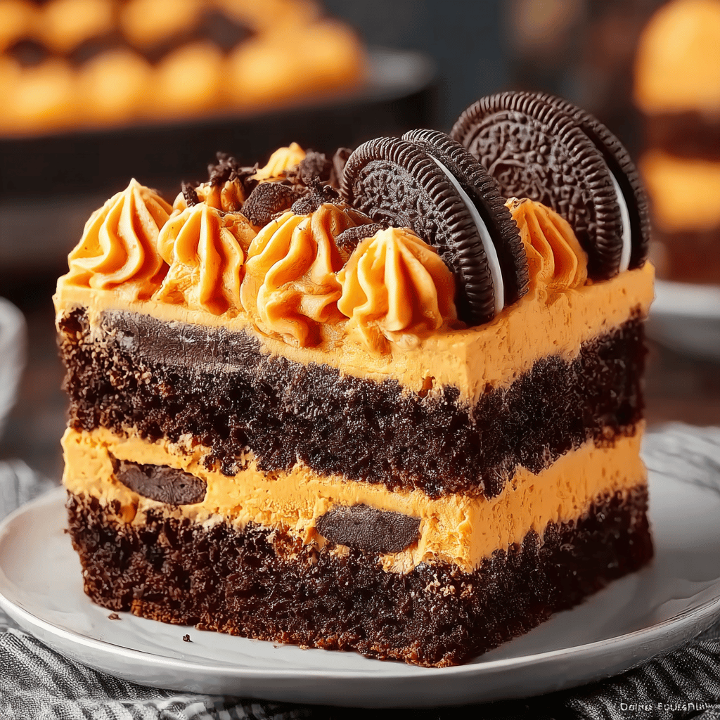 Oreo Layered Halloween Brownies – Gooey and Festive Treats