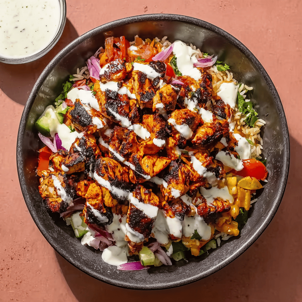 Chicken Shawarma Crispy Rice Salad Recipe
