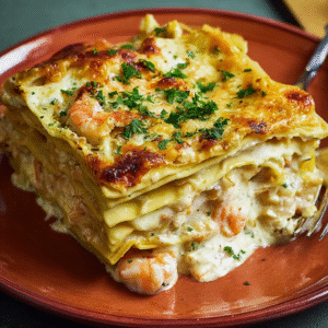 Easy Creamy Seafood Lasagna in 30 Minutes
