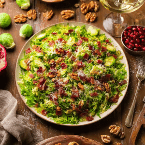 Best Shaved Brussels Sprouts Candied Bacon Salad