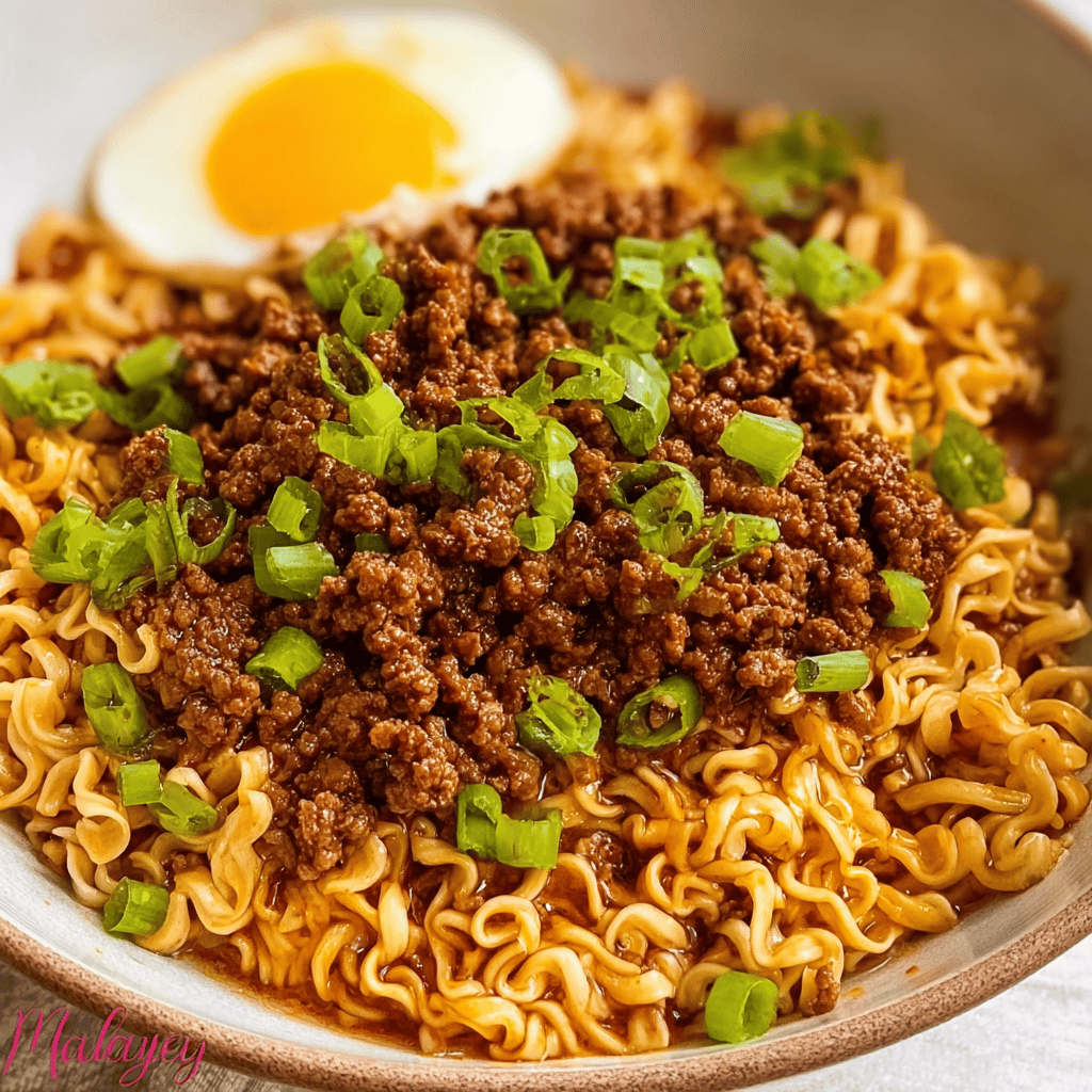 Korean-Style Ground Beef Ramen