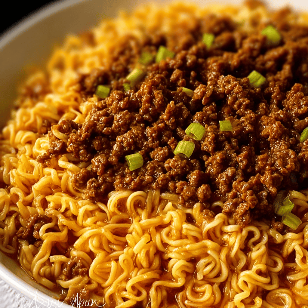 Korean-Style Ground Beef Ramen