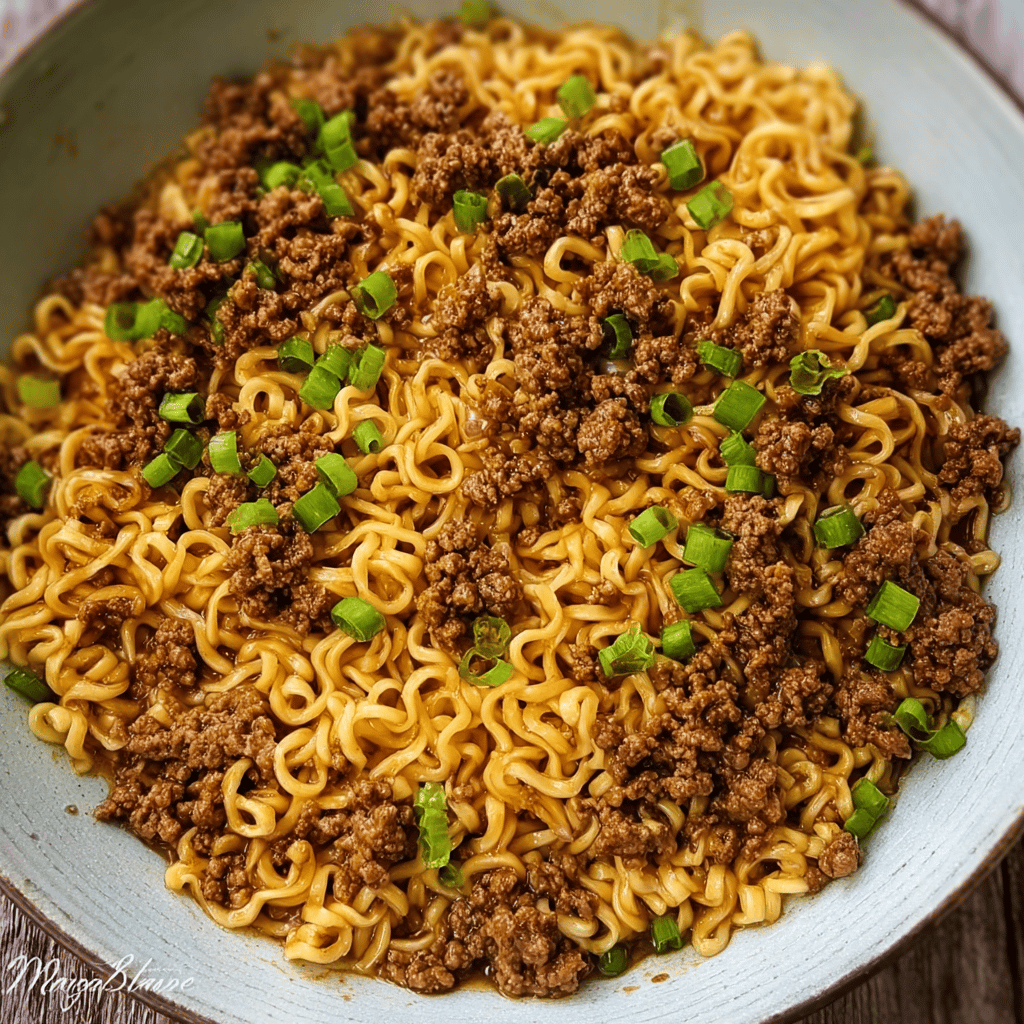 Korean-Style Ground Beef Ramen