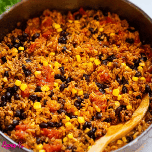 Super Easy Mexican Beef and Rice Skillet