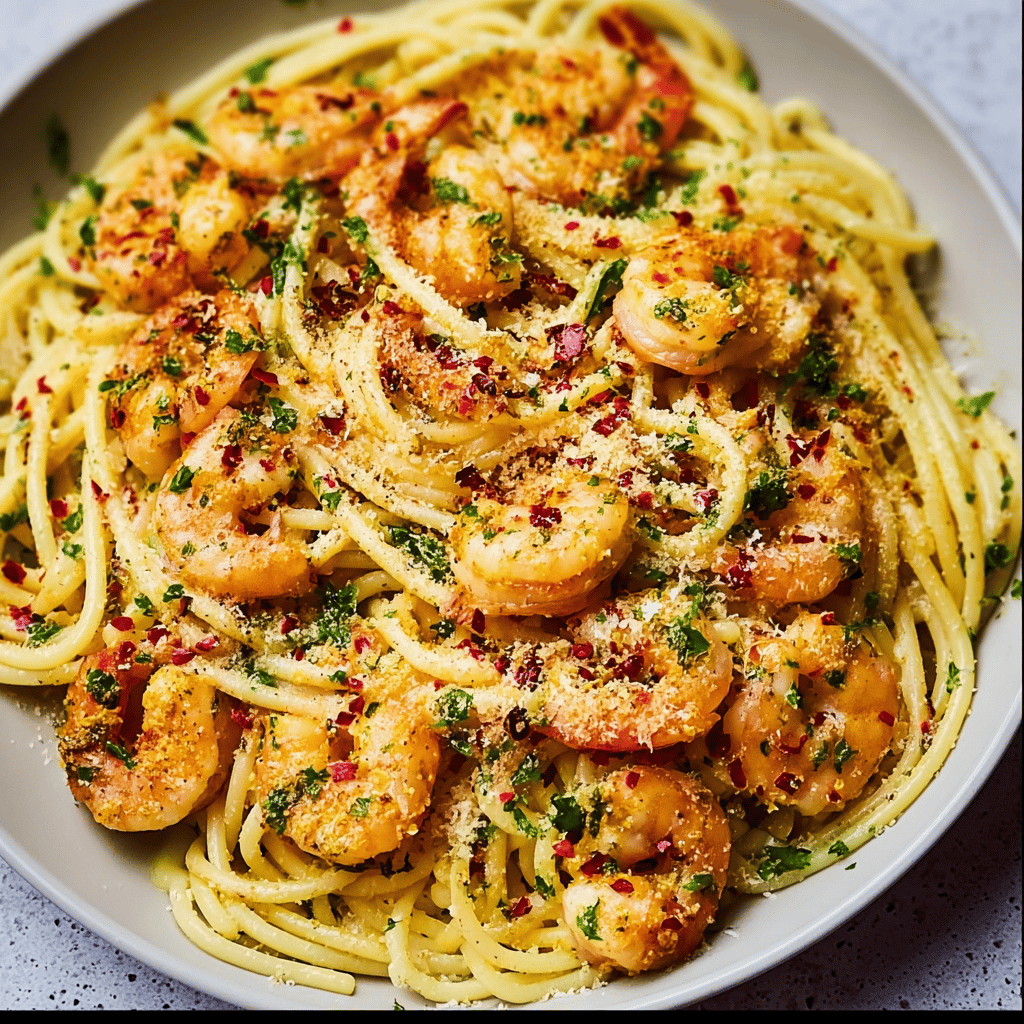 Easy Garlic Shrimp Pasta