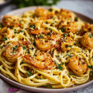Easy Garlic Shrimp Pasta