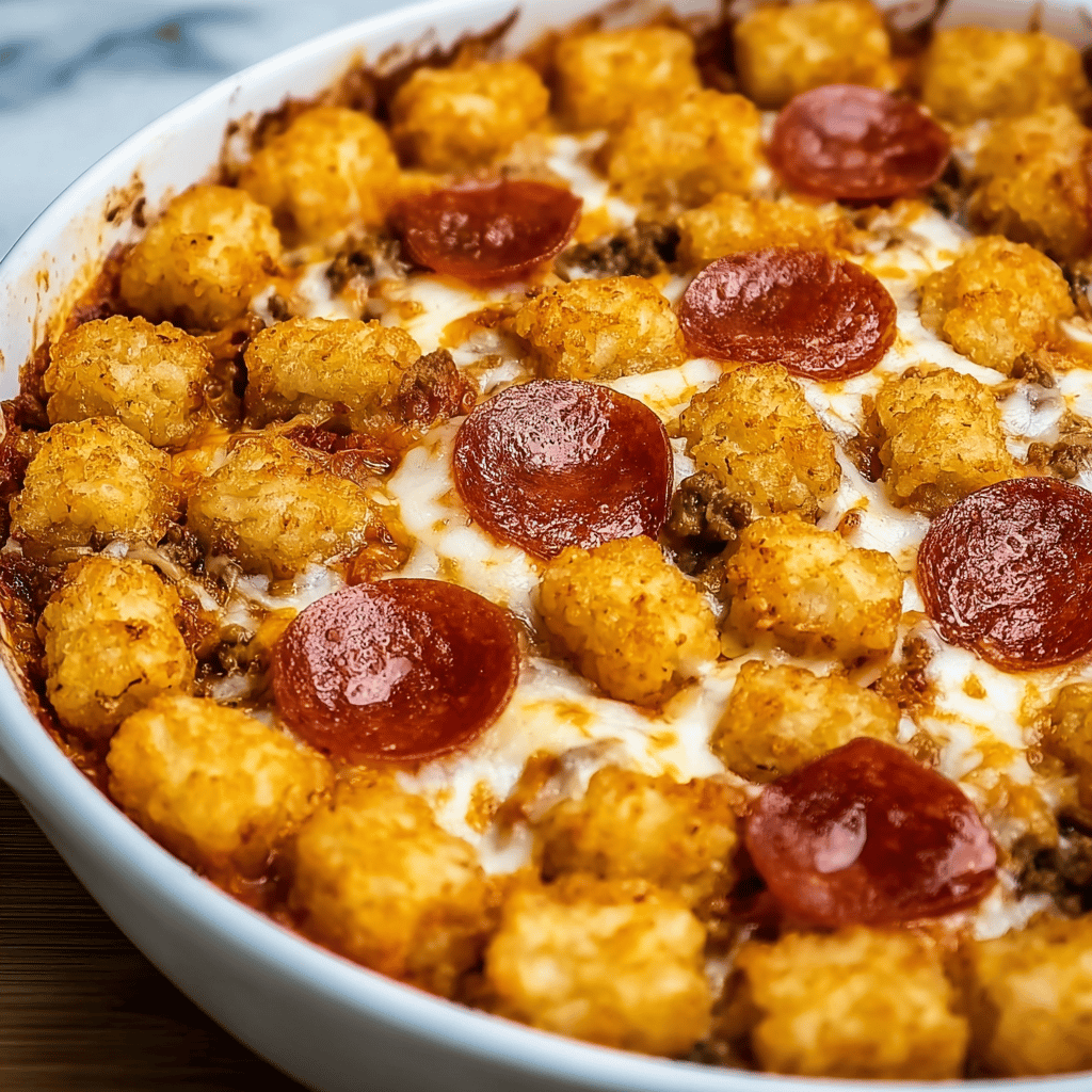 Pizza Tater Tot Casserole