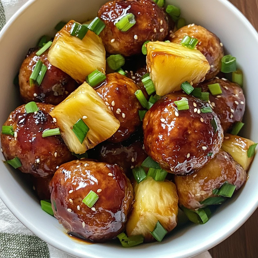 Succulent Pineapple Teriyaki Chicken Meatballs
