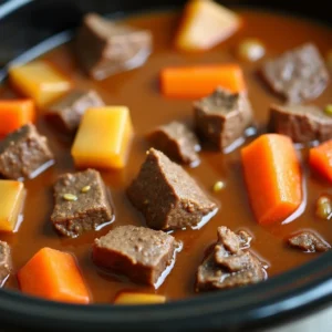 BBQ Slow Cooker Beef Stew