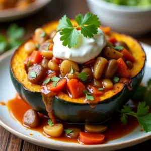 Delicious Taco Stuffed Acorn Squash
