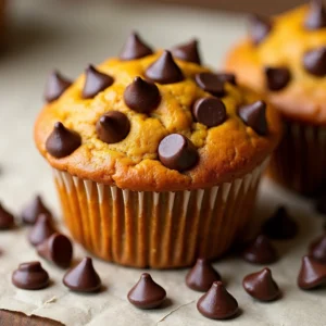 Pumpkin Chocolate Chip Muffins