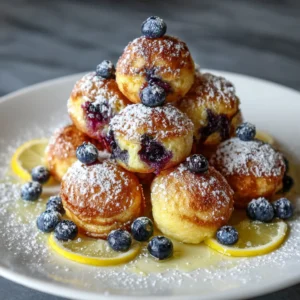 Blueberry Lemon Pancake Bites