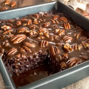 chocolate pecan fudge cake