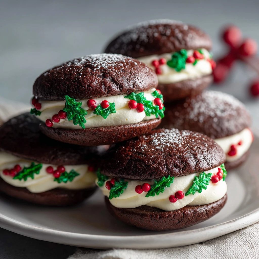 Christmas Whoopie Pies with Marshmallow Filling Recipe