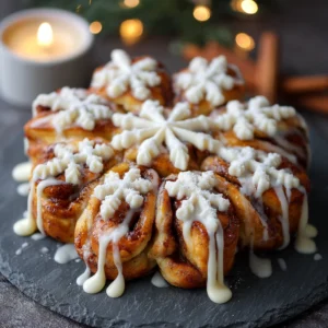 cinnamon roll pull apart snowflake