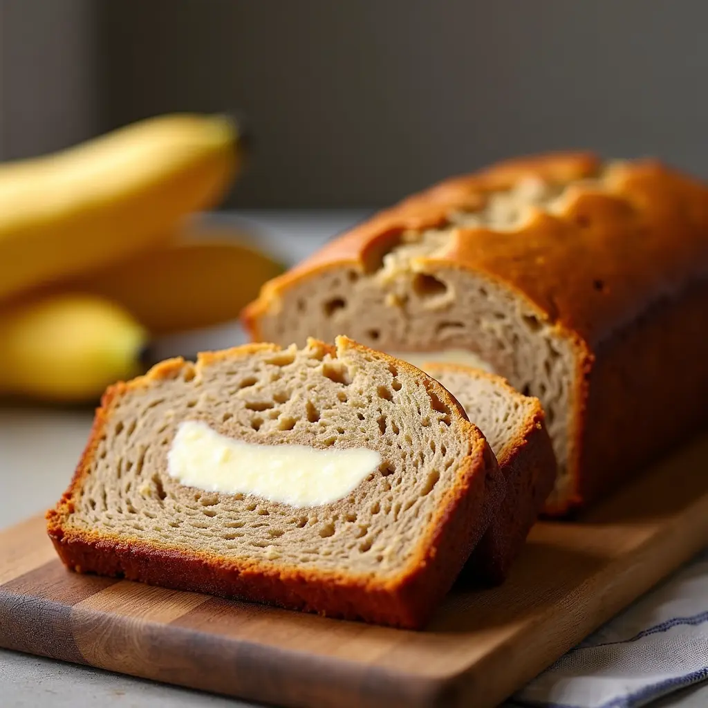 Cream Cheese-Filled Banana Bread