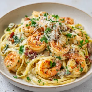 Creamy Garlic Butter Shrimp Pasta Recipe